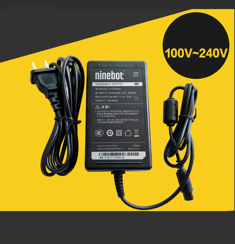 Original Ninebot / Segway 100V–240V Charger – Compatible with Electric Scooters & GoKart