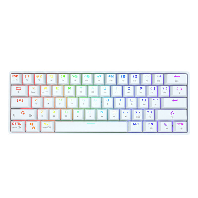 Wsireles Bluetooth Keyboard Colorful PBT Keycaps Mechanical Keyboard