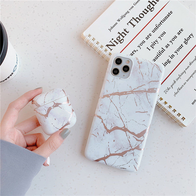 Luxury Marble Design Case for Apple AirPods – Shockproof Protective Cover