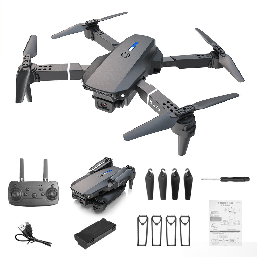 E88 Dual Camera Drone with WiFi FPV, Foldable RC Quadcopter with Altitude Hold