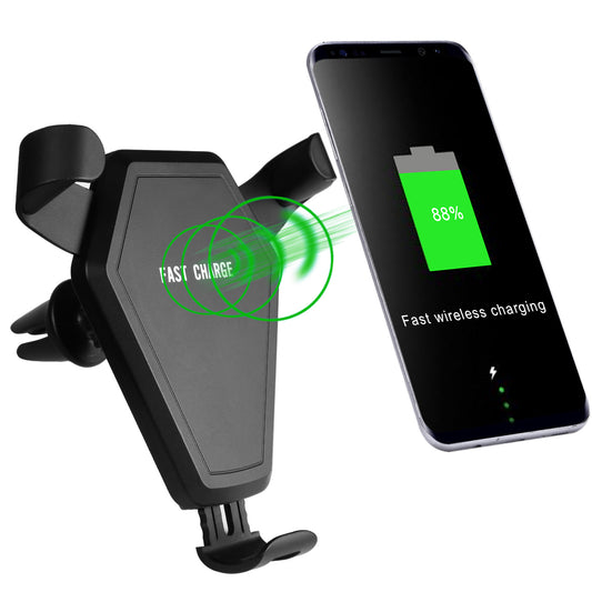 15W Fast Wireless Charging Car Mount โ Auto Clamp, Dashboard & Windshield Phone Holder
