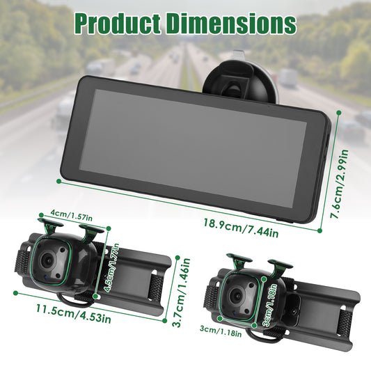 1080P Rearview Mirror Dash Cam with Parking Monitor