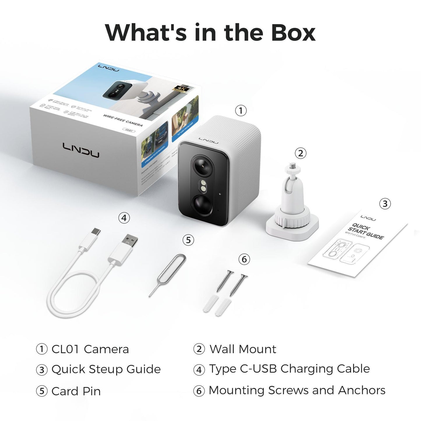 Wireless 4K Battery Security Camera with Night Vision