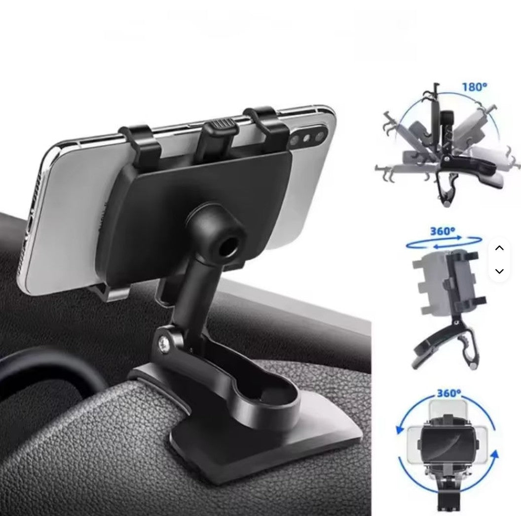 360° Adjustable Car Dashboard Phone Holder – Anti-Slip Universal Mobile Mount