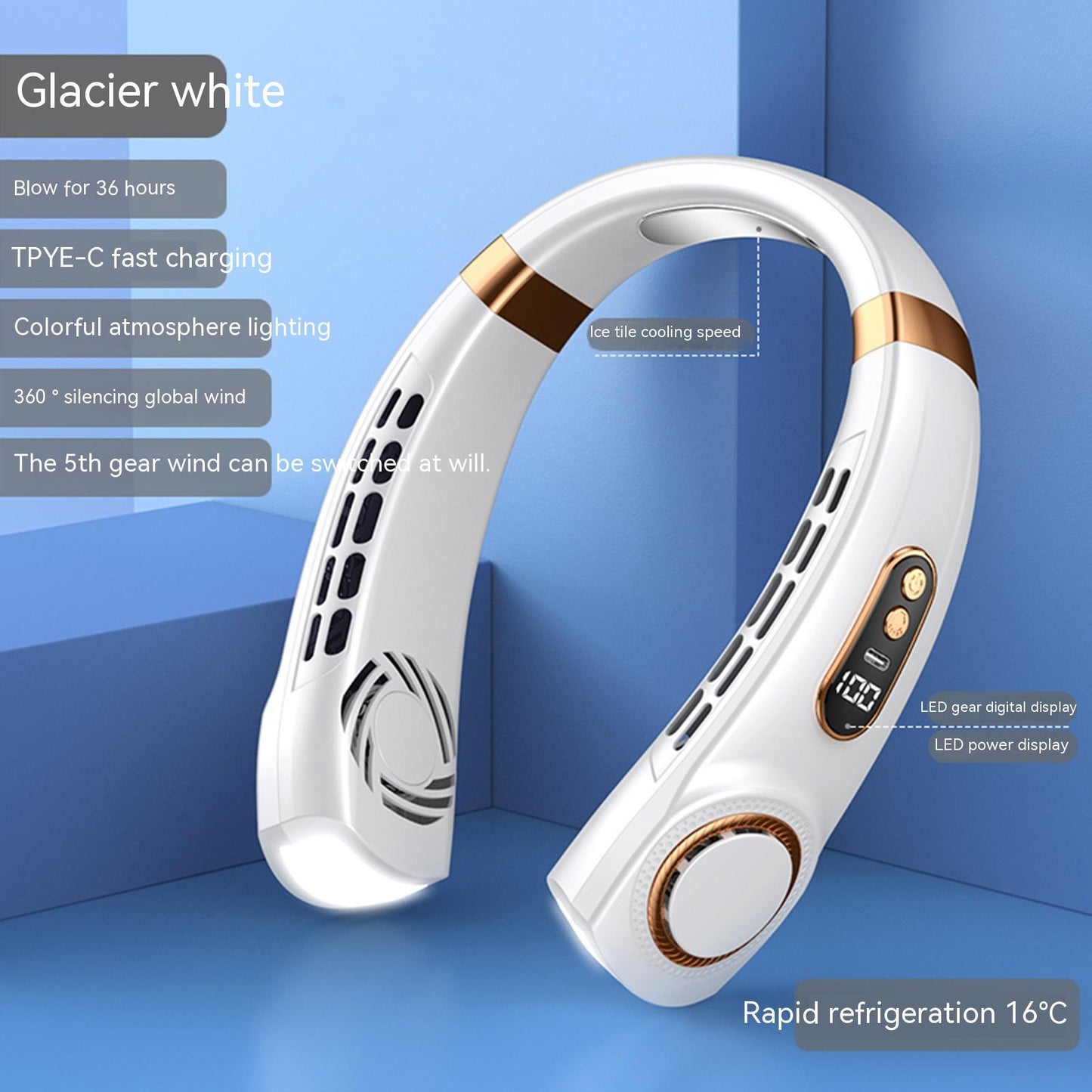 Rechargeable Bladeless Neck Fan