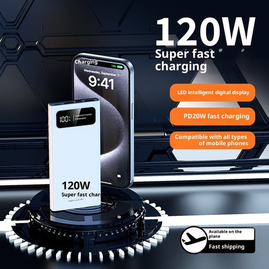 120W Fast Charging 50000mAh Large Capacity Power Bank