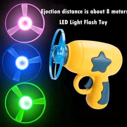 LED Flying Saucer Launcher Party Toy