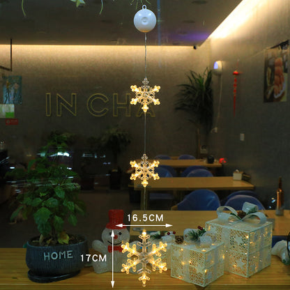 3PCS Christmas LED Star Window Hanging Lights
