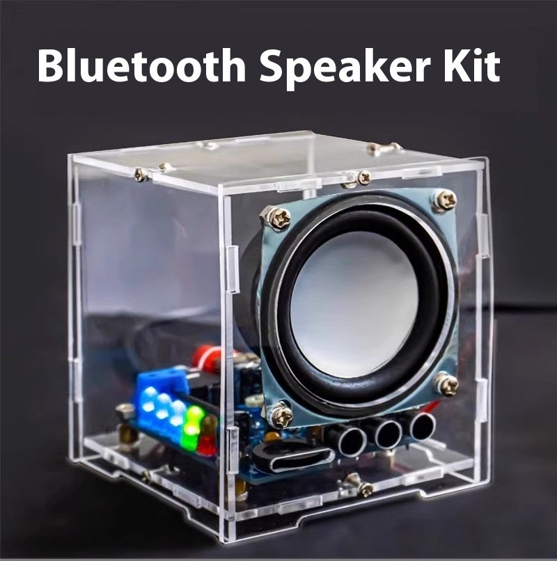 Bluetooth Speaker Electronic Kit – DIY Mini Speaker with Transparent Case
