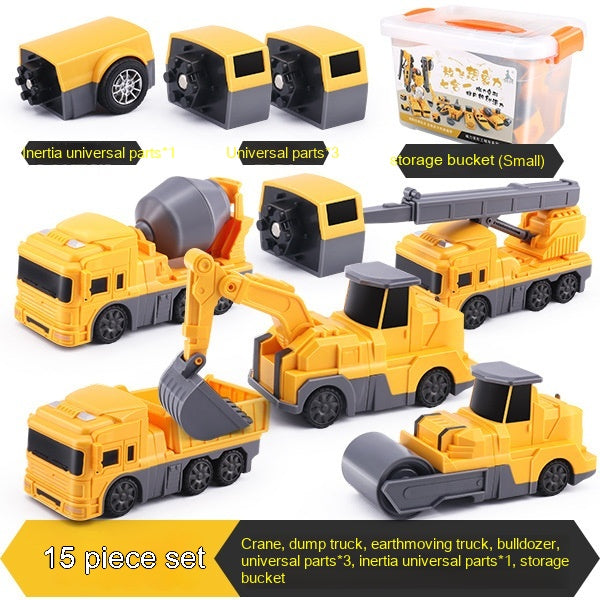 Children's Magnetic Inertia Variety Toy Robot Assembly Transformer Toy Car