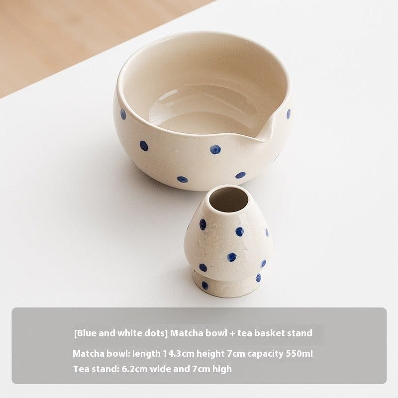 Matcha Tea Set – Bamboo Whisk, Bowl & Fine Mesh Strainer