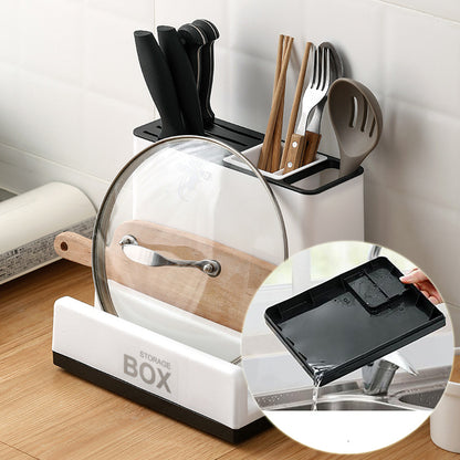TKitchen Pot Lid Holder with Drip Tray
