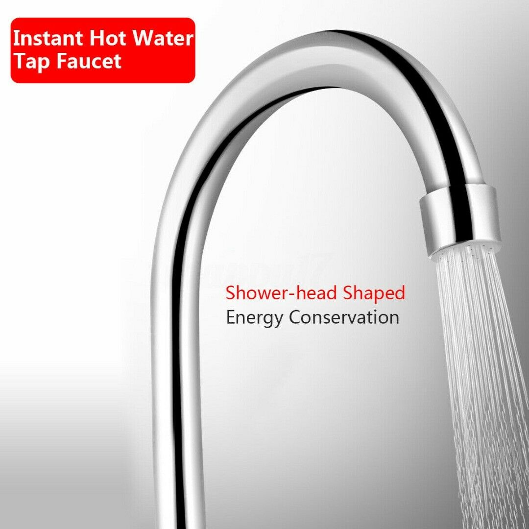 Instant Electric Water Heater Faucet 3000W with LED Digital Display, 360° Rotating Hot & Cold Tap