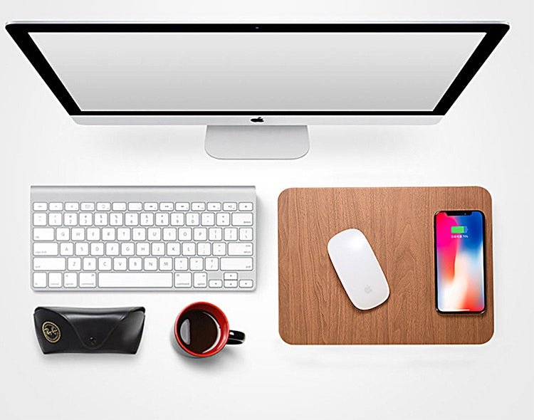 Wireless Charging Desk Mat with Phone Holder – Premium Office Desk Organizer & Mouse Pad