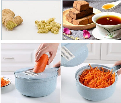 Multi-Function Vegetable Slicer with Storage Container