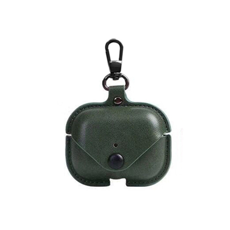 Premium Leather AirPods Case with Keychain – Shockproof Protective Cover for AirPods