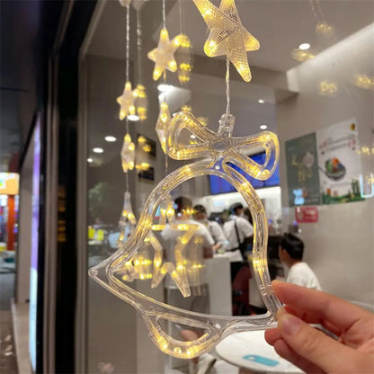 3PCS Christmas LED Star Window Hanging Lights