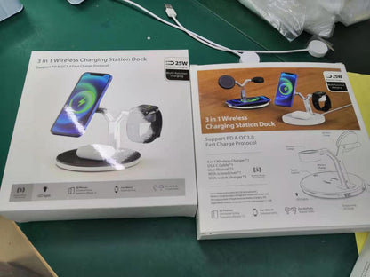 3-in-1 Wireless Charging Station – Fast Charge- Watch & Earbuds