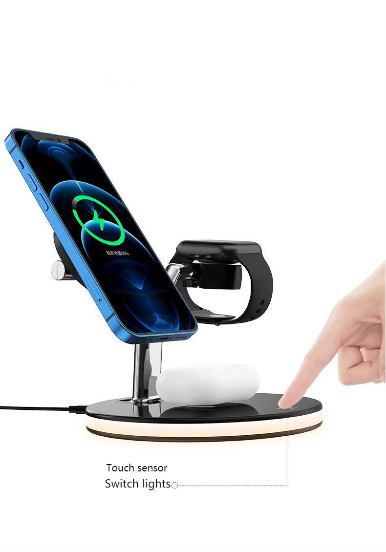 3-in-1 Wireless Charging Station – Fast Charge Stand for Phone, Watch & Earbuds