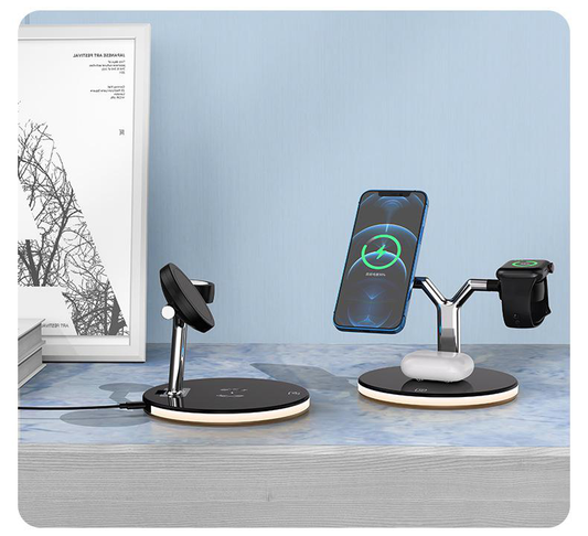 3-in-1 Wireless Charging Station – Fast Charge Stand for Phone, Watch & Earbuds