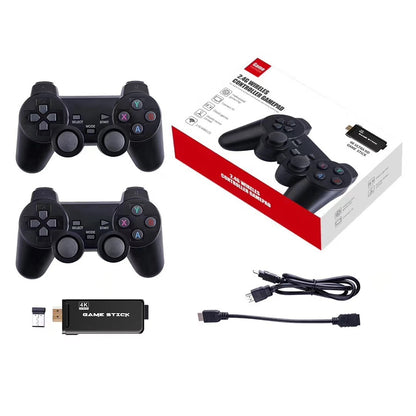 4K HDMI Wireless Game Stick Console with Dual Wireless Controllers