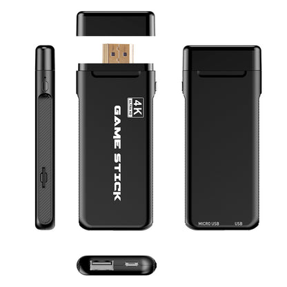 4K HDMI Wireless Game Stick Console with Dual Wireless Controllers