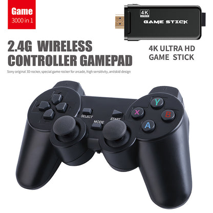 4K HDMI Wireless Game Stick Console with Dual Wireless Controllers