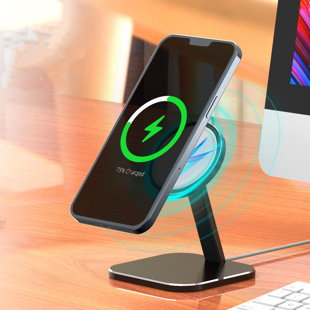 MagSafe Compatible Wireless Charging Stand – Fast Charging Magnetic Phone Holder for Desk