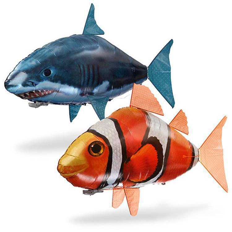 Infrared Remote Control Air Flying Suspension Shark Clown Fish, Helium Balloon Inflatable Toy