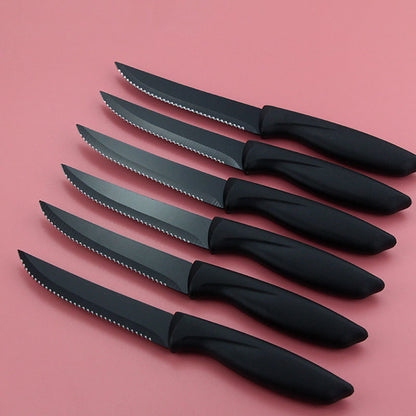 17pcs Stainless Steel Kitchen Knife Set with Holder & Sharpener