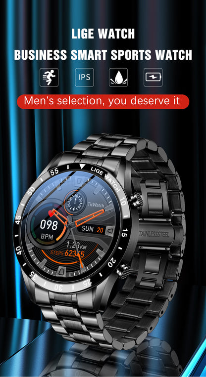 Bluetooth Calling Smart Watch with Metal Strap  & iOS