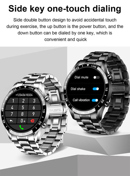 Bluetooth Calling Smart Watch with Metal Strap  & iOS