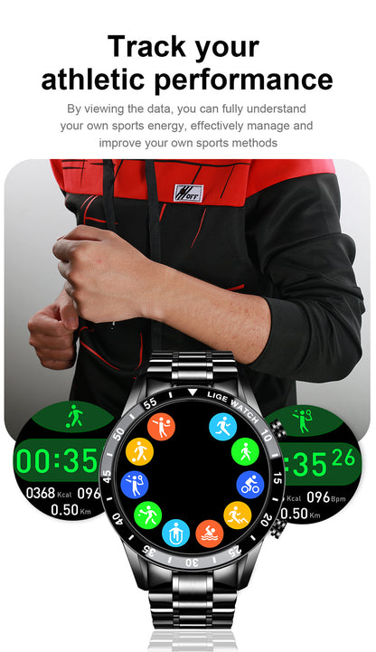 Bluetooth Calling Smart Watch with Metal Strap  & iOS