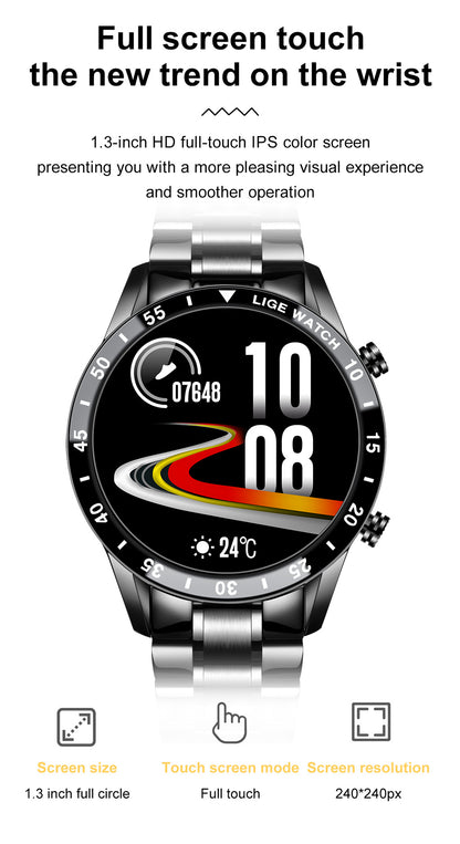 Bluetooth Calling Smart Watch with Metal Strap  & iOS