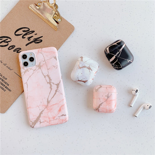 Luxury Marble Design Case for Apple AirPods – Shockproof Protective Cover