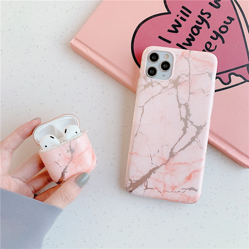 Luxury Marble Design Case for Apple AirPods – Shockproof Protective Cover