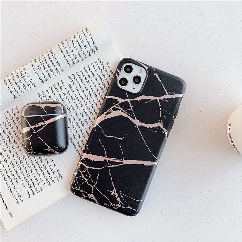 Luxury Marble Design Case for Apple AirPods – Shockproof Protective Cover