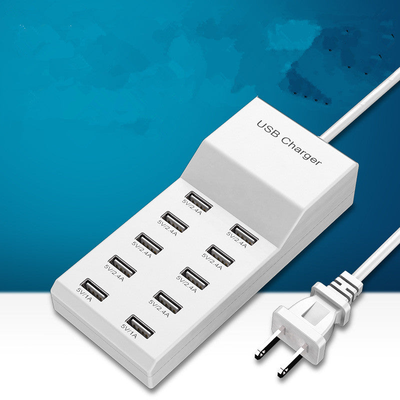 10 Port USB Charging Station – Multi-Device Fast Charging Hub with Smart IC Protection for Home & Office