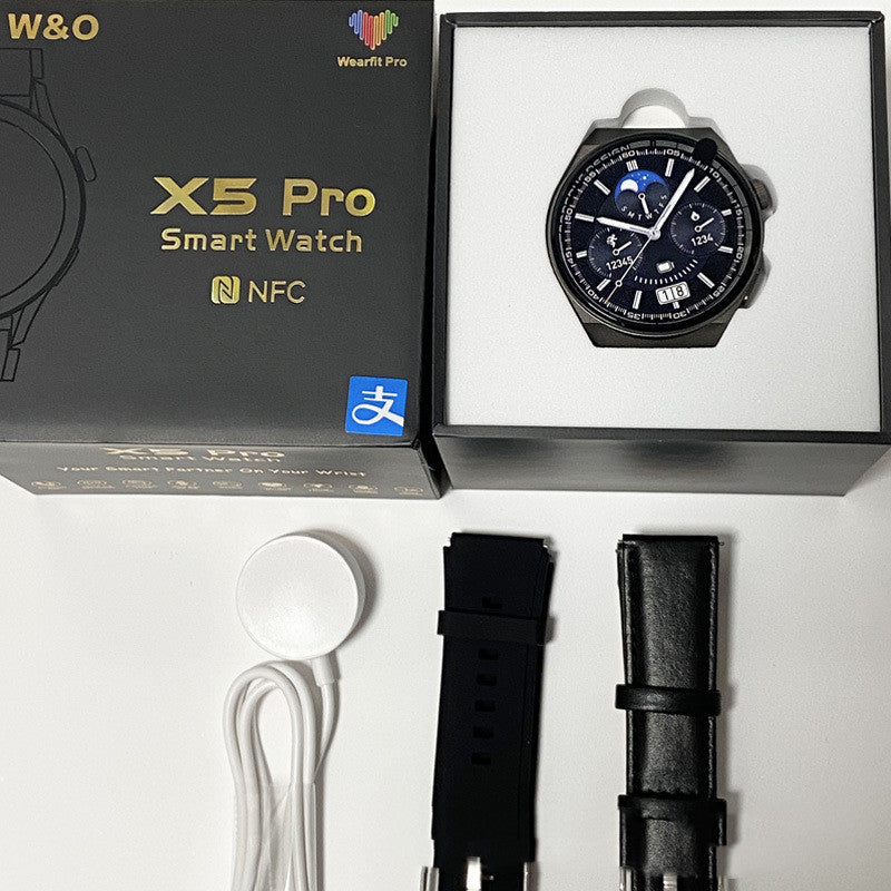 X5 Pro NFC Smart Watch with Bluetooth Calling – Premium Design, Extra Straps, Android & iOS Compatible