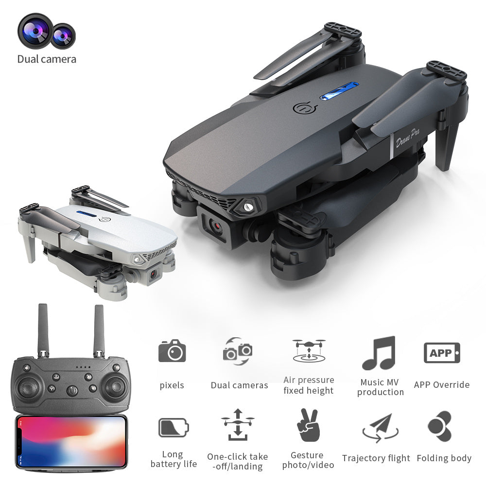 E88 Dual Camera Drone with WiFi FPV, Foldable RC Quadcopter with Altitude Hold