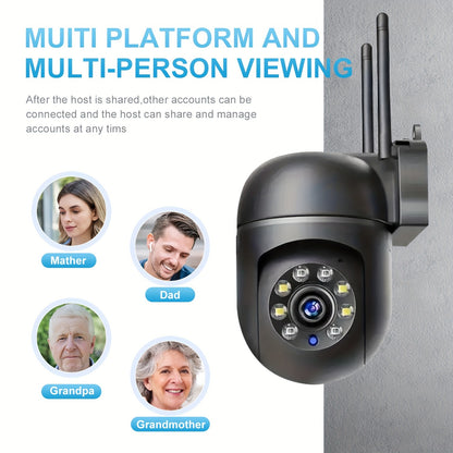 360° WiFi Smart PTZ Security Camera with Night Vision