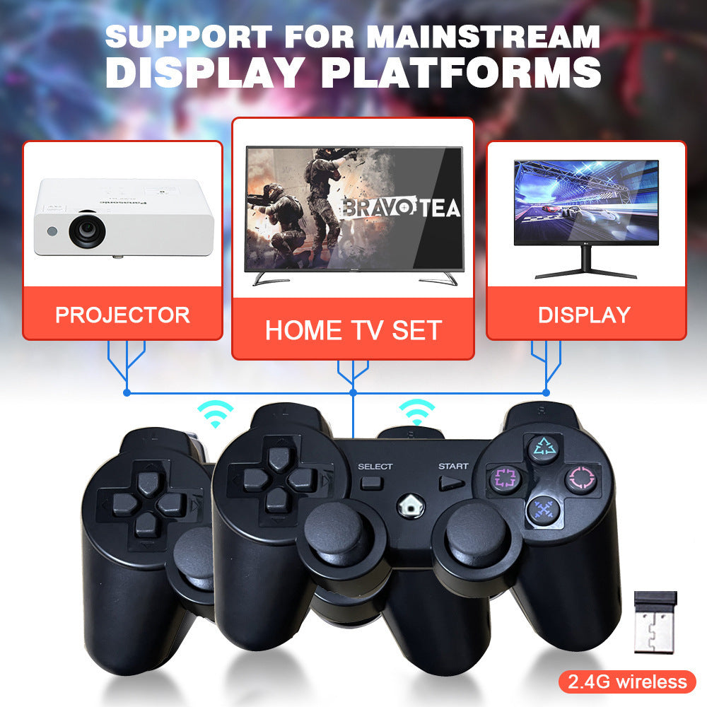4K HD HDMI Game Stick Console with 2 Rechargeable Controllers – Home TV Gaming System