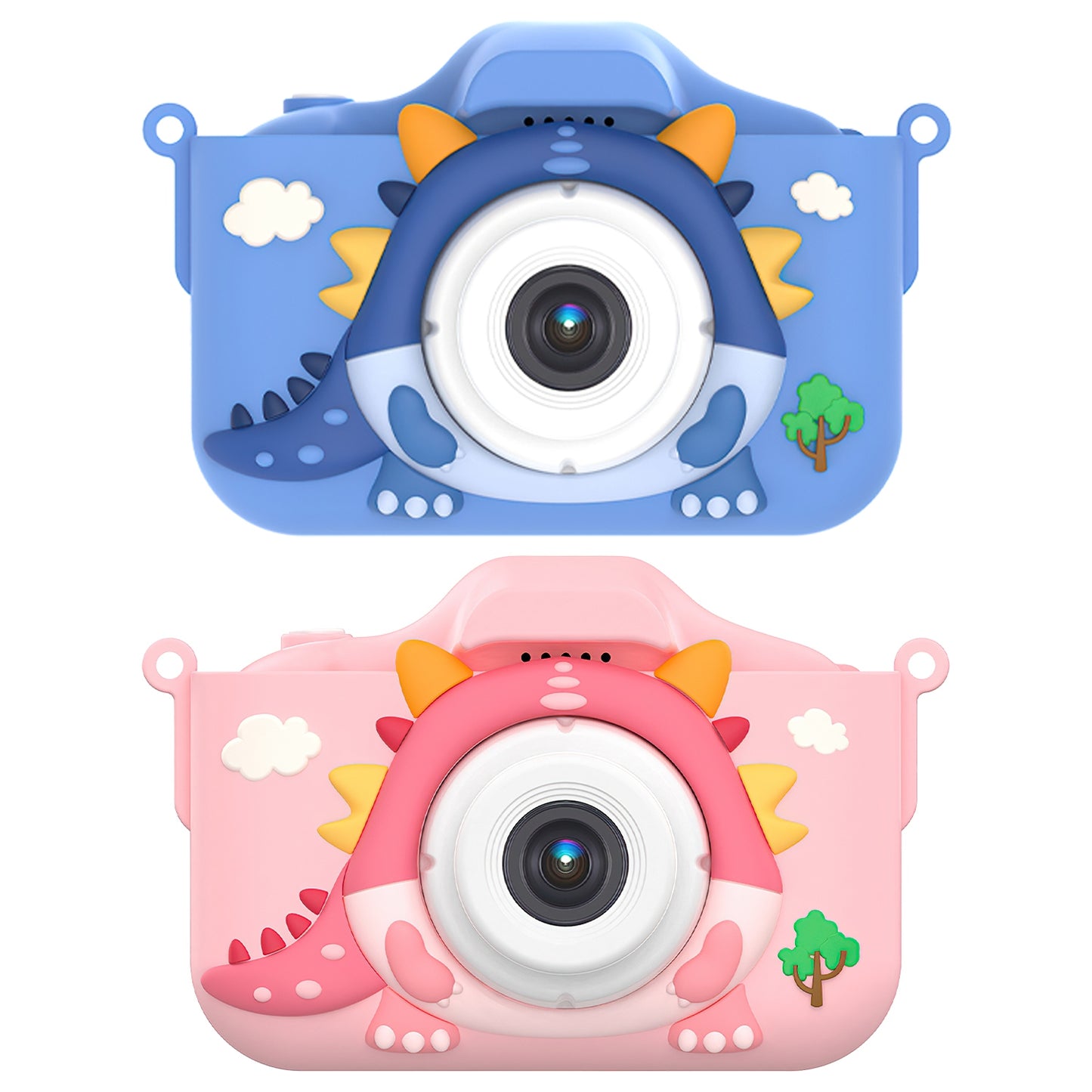 Cute Dinosaur Kids Camera with Selfie & HD Video