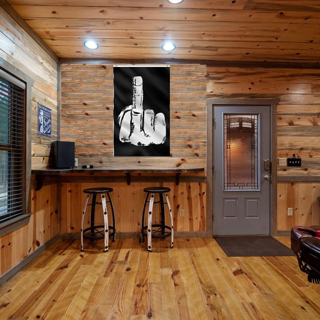 Funny Middle Finger Banner – Prank Wall Flag for Dorm Room & Home Decor