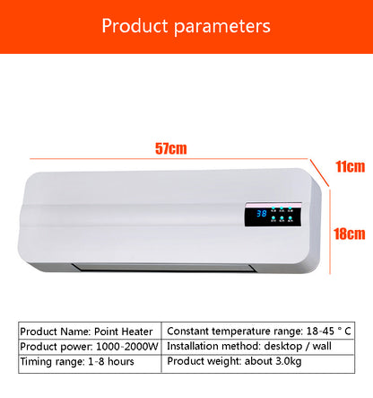 Smart Wall Heater with Timer & Remote 2000w