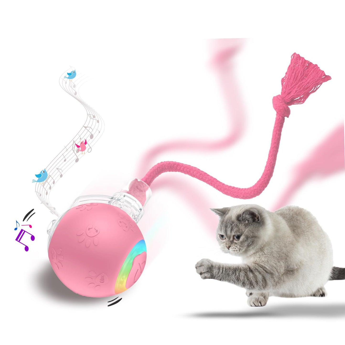 Intelligent Gravity Cat Toy Ball Strap Electric Rope Cat Teaser Toy Cat Toy