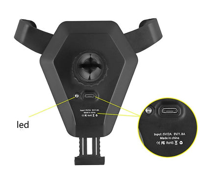 15W Fast Wireless Charging Car Mount