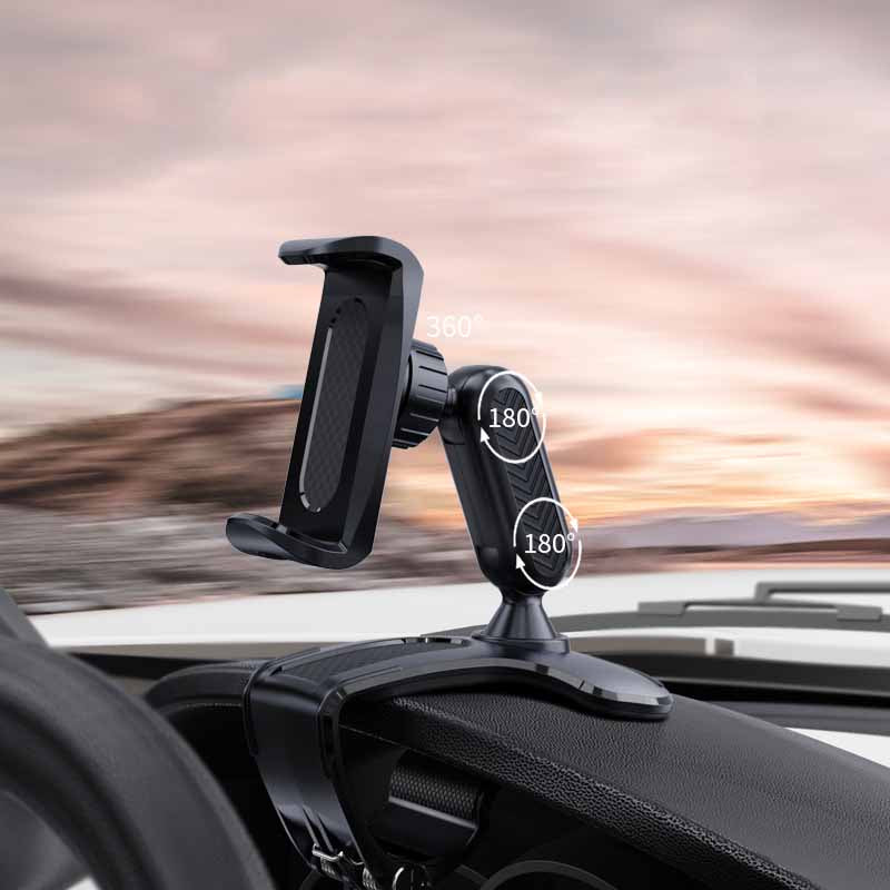 Car Dashboard HUD Phone Holder – 360° Rotatable Anti-Slip Navigation Mount for Smartphones