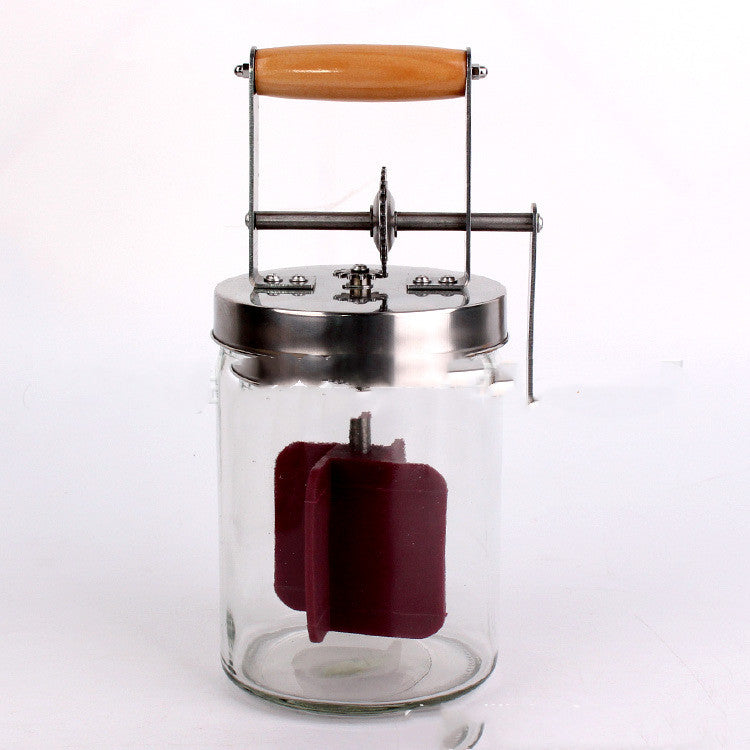 Manual Butter Churner Set – Hand-Crank Glass Jar Butter Maker