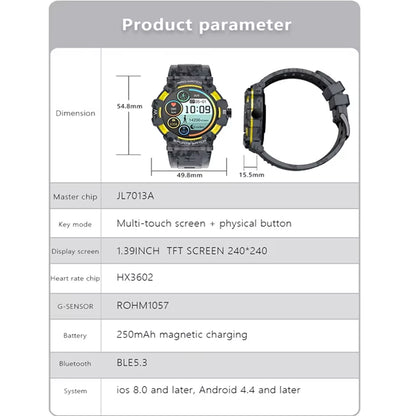 GPS Smartwatch 1.39” TFT | iOS & Android